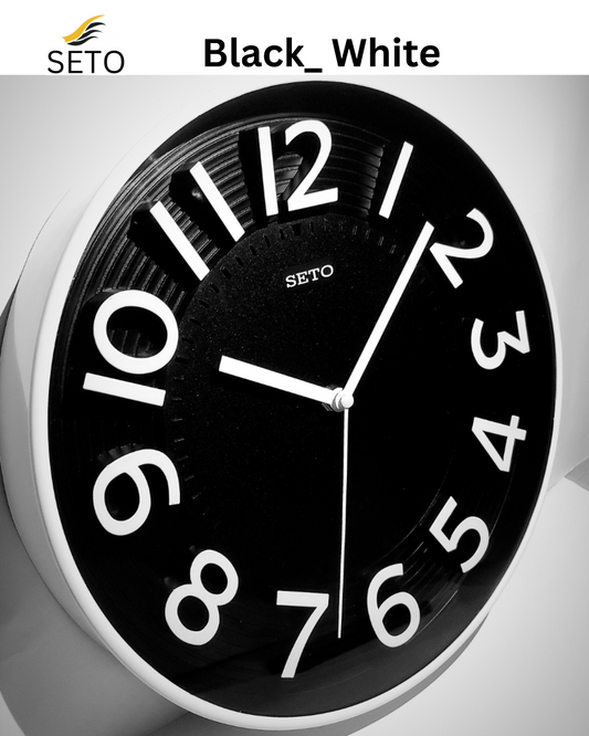 Modern 13-Inch Wall Clock – Silent Non-Ticking Quartz Clock with 3D Numbers, Minimalist Design for Bedroom, Living Room & Office
