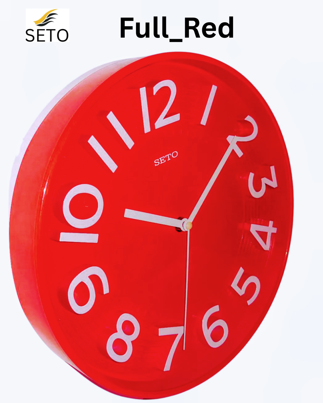 Modern 13-Inch Wall Clock – Silent Non-Ticking Quartz Clock with 3D Numbers, Minimalist Design for Bedroom, Living Room & Office
