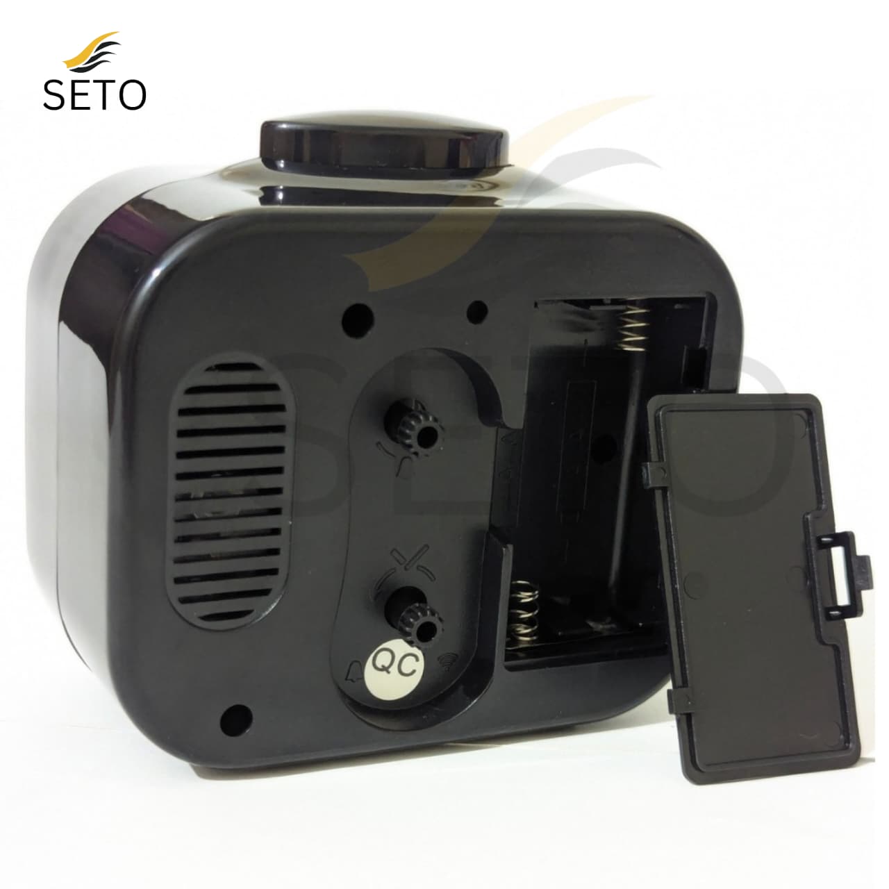 SETO Night Vision Analog Alarm Clock –,Loud Bell Ring, Bedside Desk Table Clock with Light, Durable Japanese Parts, Modern Stylish Design, Battery Operated, Perfect for Home, Office & Gifts