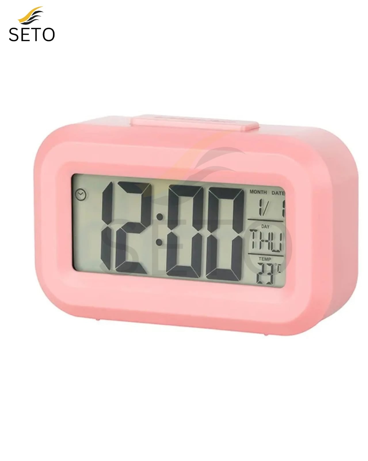 [SETO] LED Digital Alarm Clock | Multifunction Table & Desk Clock with Backlight, Snooze, Date, Time & Calendar Displa