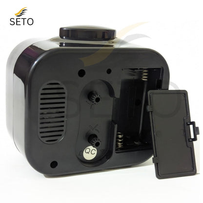 SETO Night Vision Analog Alarm Clock –,Loud Bell Ring, Bedside Desk Table Clock with Light, Durable Japanese Parts, Modern Stylish Design, Battery Operated, Perfect for Home, Office & Gifts