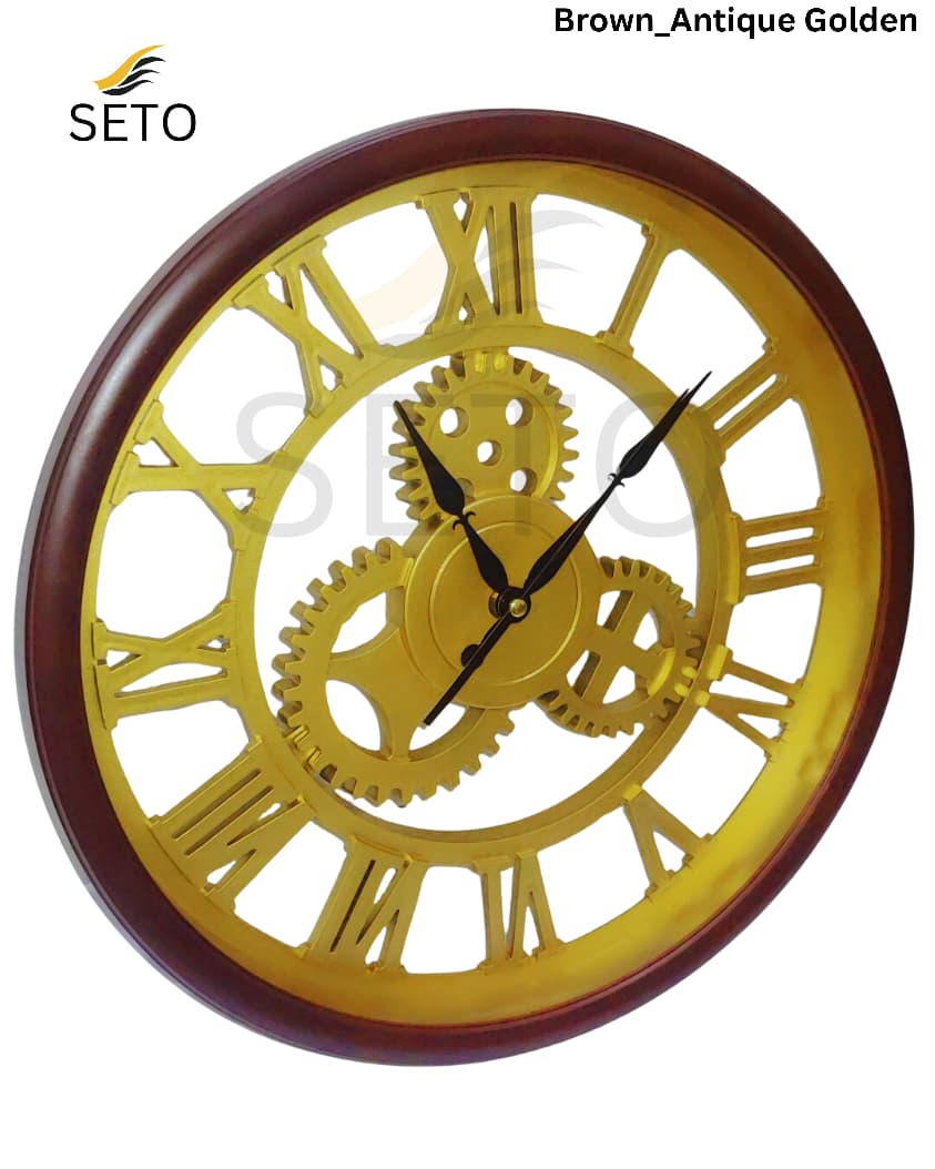 [SETO] Vintage 13 Inch Antique Wall Clock with Roman Numerals Classic