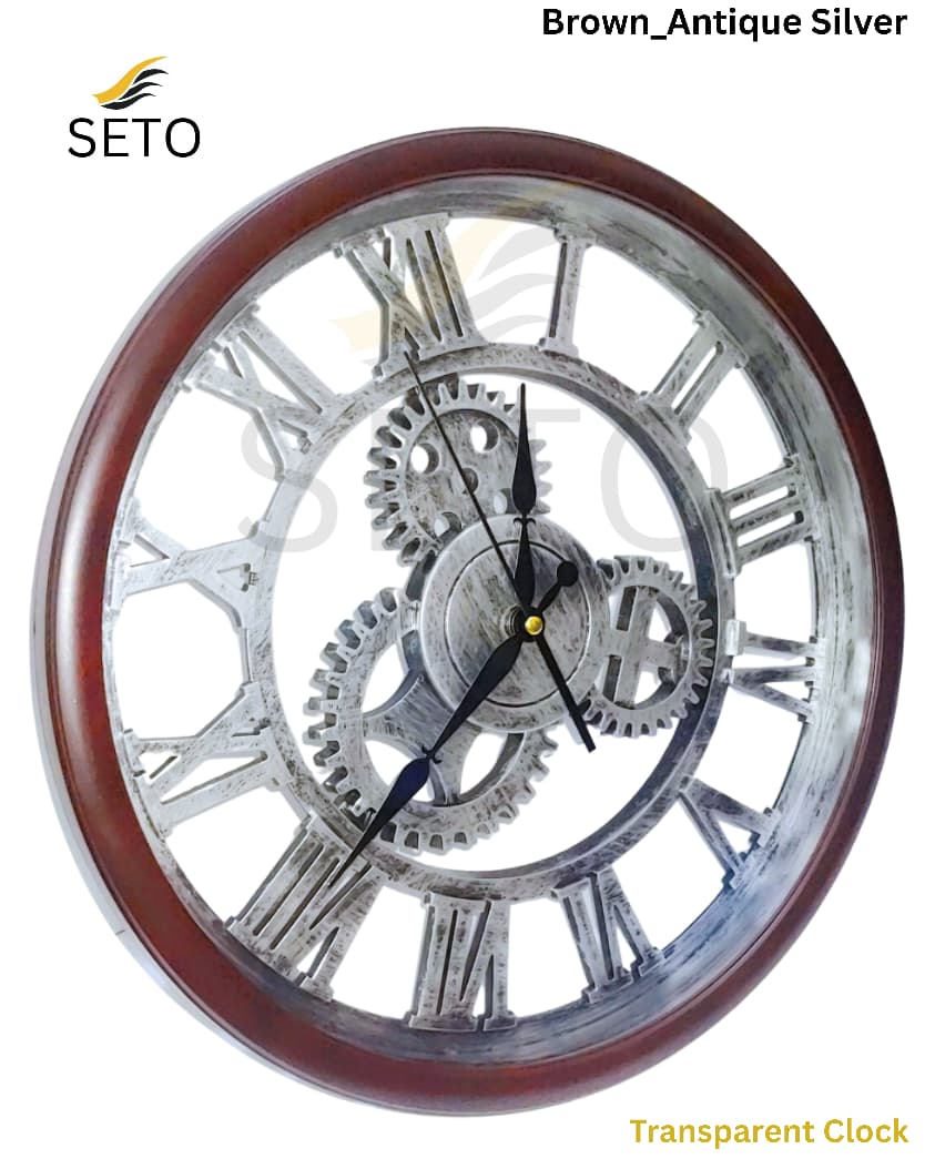 [SETO] Vintage 13 Inch Antique Wall Clock with Roman Numerals Classic