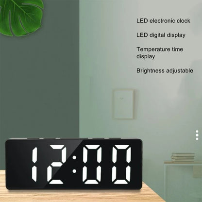 LED Digital Alarm Clock | Snooze Function, Temperature Display, 12/24 Hour Mode & Adjustable Brightness